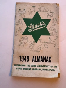 Gluek's Vintage 1949 Almanac- 92nd Anniversary Edition, Minneapolis MN Original - Bild 1 von 7