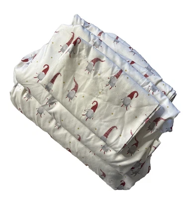 Рождественские гномы Cynthia Rowley цвет Off White Poly Full? Простыни - Изображение 1 из 4