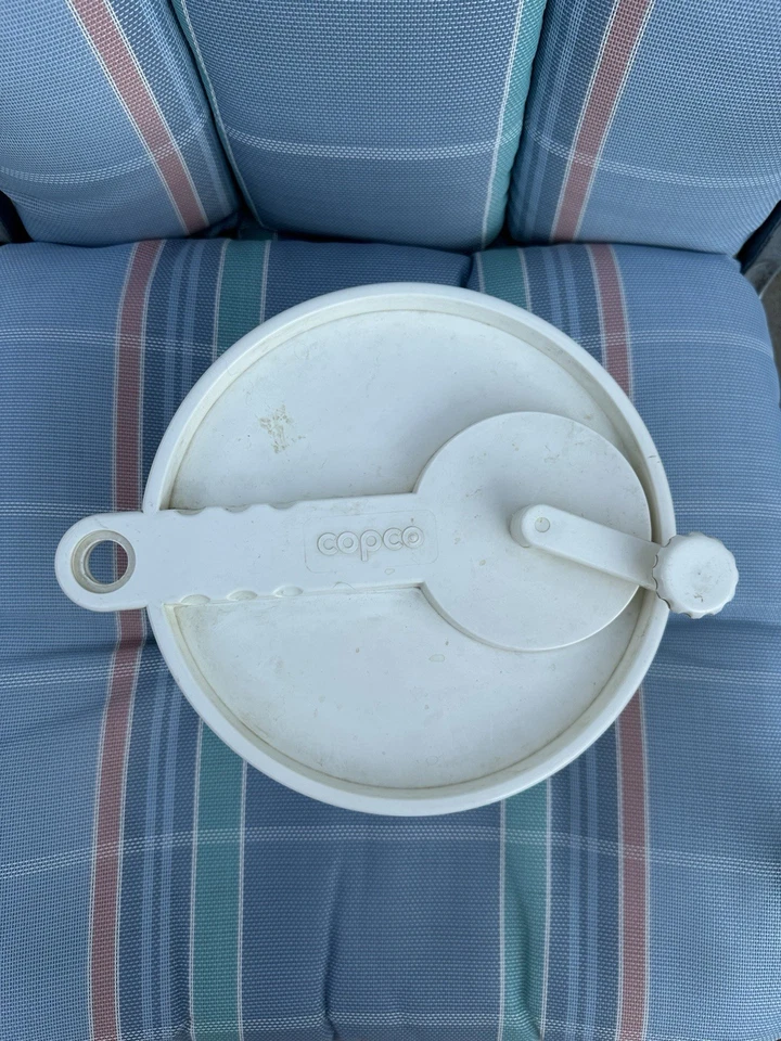 Hilandero de ensalada vintage bronceado de mediados de siglo moderno Sam Lebowitz 604 COPCO hecho en EE. UU. Foto 1 de 4