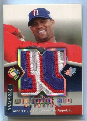 2006 SPx Winning Big Materials Albert Pujols Dual Sided Jersey WBC Patch 17/20 - Image 1 of 2