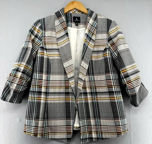 Jules & Leopold Blazer Jacke Damen M kariert 3/4 Rüschenärmel klassisch schick - Bild 1 von 8