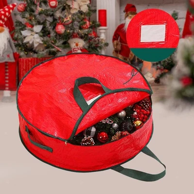 Christmas Wreath Storage Container Multipurpose Xmas for Festival Holiday - Image 1 of 2