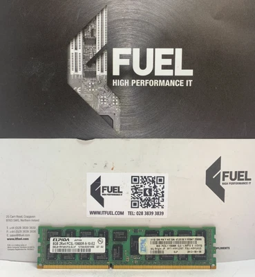 Elpida    8GB DDR3L ram memory module PC3l-10600  -  EBJ81RF4ECFA-DJ-F - Image 1 of 3