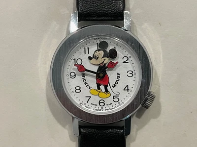Vintage Bradley Mickey Mouse Nodding Head Swiss Watch 015 - EXE - Runs - Image 1 of 4