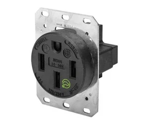 Hubbell HBL9450A Gerade Klinge Geräteaufnahme, RTP, Industriequalität 3-polig - Bild 1 von 9