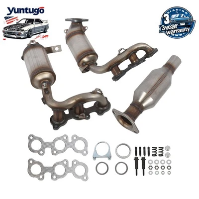 3x Catalytic Converter For 2004 2005 2006 Toyota Sienna 3.3L Rear Bank 1 Bank 2 Foto 1 de 4
