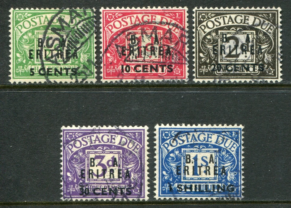 BOIC - Эритрея 1950 почтовый набор SG ED.6-ED.10 б/у (cat. £180) 'A' - Изображение 1 из 1