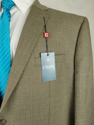 Chaps Ralph Lauren Blazer Mens 50R Light Brown Sport Coat Jacket Rayon Viscose - Image 1 of 4