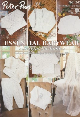 Peter Pan Essential Babywear Premature to 3 Baby Knitting Pattern Book 3 & 4 Ply - Image 1 of 4