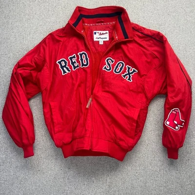 VTG Boston Red Sox Majestic On-Field MLB Dugout LINED Jacket Full Zip MEDIUM MEN - Image 1 of 4