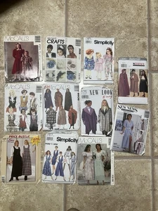 Lot Of 11 Vintage Sewing Patterns Simplicity, McCalls, New Look, Butterick - Picture 1 of 6