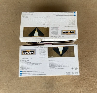 Apliques de pared Art Deco años 90 lote de 2 cajas nuevas de stock antiguo usadas Foto 1 de 4