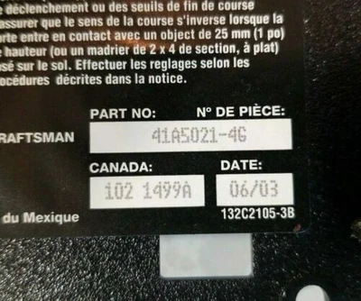 Panel final de placa de circuito Sears Craftsman botón rojo de aprendizaje 41A5021-4 - ¡SOLO PLACA! Foto 1 de 4