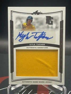 2014 Leaf Perfect Game Kyle Tucker Prospect Auto Game Worn Jersey Silver #JA-KT1 - Image 1 of 4