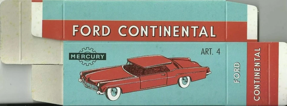 0042L. MERCURY 1/48 Scatola replica Mercury/Replica box FORD CONTINENTAL - Immagine 1 di 1