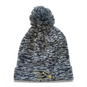 Under Armour Unisex Heather Grey Puffball Bennie with Embroidered Hawk OS - Bild 1 von 2