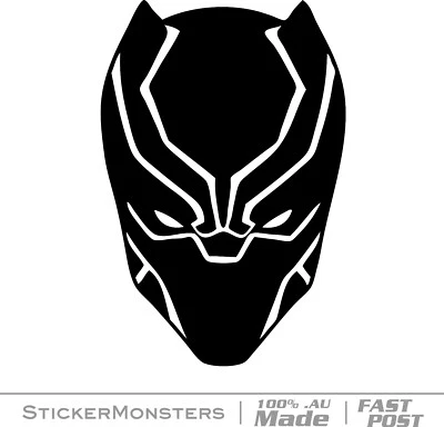 BLACK PANTHER - Marvel Universe 150mmH PS4  Car Laptop Vinyl New Window MBP - Image 1 of 4
