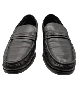 Florsheim Mens Black Soft Leather Slip-on Loafer Shoes Size 8.5 D - Picture 1 of 9