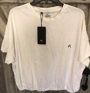 Oner Active Adjustable Waist Women Sport Top White COTTON NEW XS Athletic Fitne - Picture 1 of 11