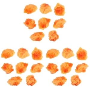 3 Pack Hühner- Und Reisblumenmodell Gefälschtes Hühnchen-Popcorn Falsches Huhn - Zdjęcie 1 z 12