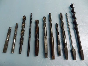 VINTAGE LOT OF 11 EACH DRILL BITS - Picture 1 of 3