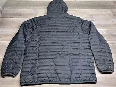 Vintage Eddie Bauer Goose Down Hooded Puffer Jacket Navy Blue Mens Size X-Large - Image 1 of 4