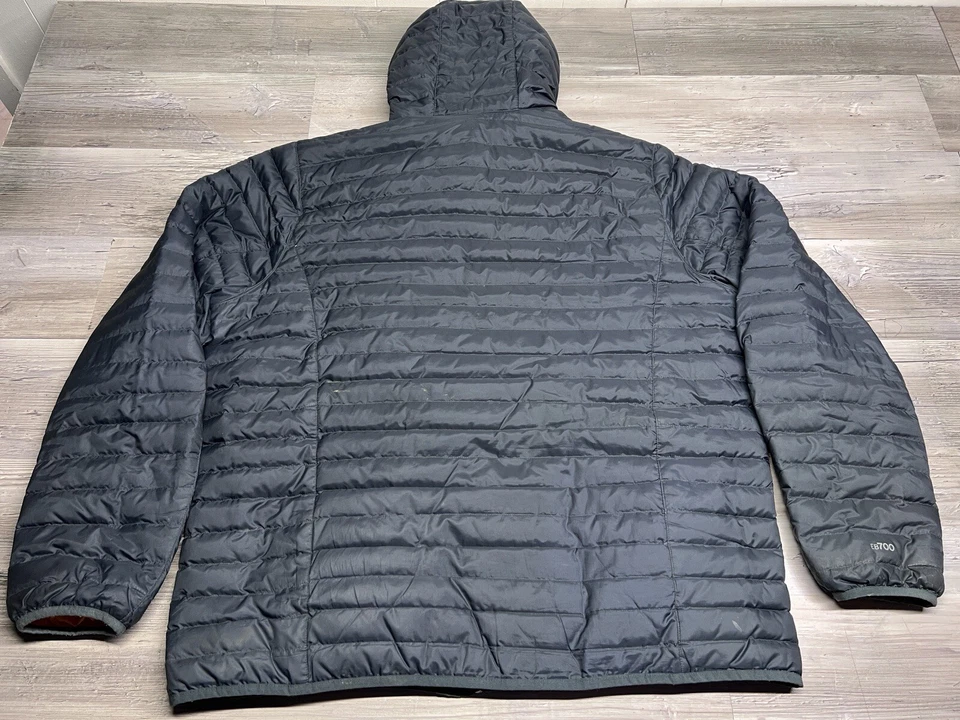 Vintage Eddie Bauer Goose Down Hooded Puffer Jacket Navy Blue Mens Size X-Large - Image 1 of 4