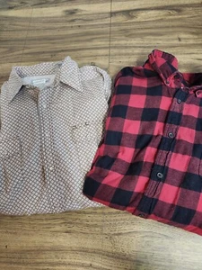 Wrangler uomo manica lunga con bottoni perla a scatto XxL e flanella St. Johns Bay - Foto 1 di 7