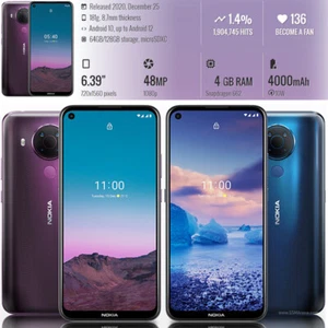Nokia 5.4 Unlocked Mobile Phone LTE 4G GSM 48.0MP 2-SIM 6.39" WIFI 4GB+64/128GB - Picture 1 of 24