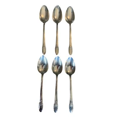 6 cucharas de sopa/mesa International Silver First Love 1847 Rogers Bros PLATEADO Foto 1 de 4