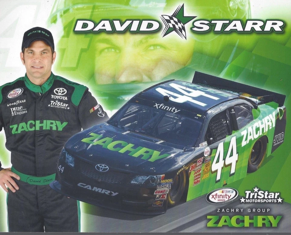 Tarjeta postal 2015 David Starr "Zachery" coche negro segunda versión #44 serie NASCAR XFINITY Foto 1 de 1