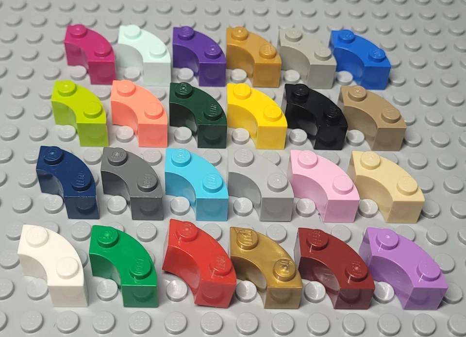 Lego 3063/85080 Curved Round Brick Macaroni 2x2 Select Colour Pack of 15. - Image 1 of 1