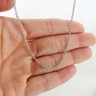 Genuine Leather Choker Necklace - Silver Black, 16/18/20 Inch, Lobster Clasp 9 thumbnail image