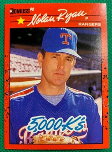 1990 Donruss #665 Nolan Ryan 5000K Texas Rangers HOF Legend Mint - Picture 1 of 2