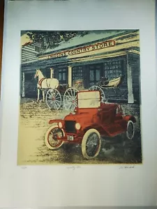 Marjorie Tomchuck Country Store edición limitada estampado firmado y numerado - Imagen 1 de 5