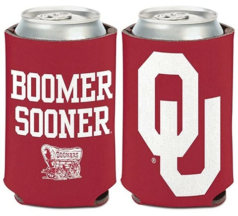 OU Oklahoma Sooners Beer Soda Can Cooler Koozie Made in USA Ships from USA Cover