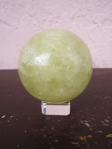 Yellow Citrine Sphere w/ Clear Square Stand For Sale!!! - Picture 1 of 5