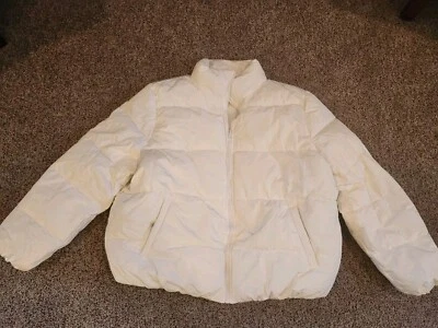 Forever 21 Mujer Talla 3X Abrigo Puffer Chaqueta Invierno Blanco Foto 1 de 4