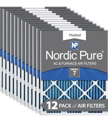Nordic Pure 15x20x1 Merv 7 AC And Furnace Filters, Box Of 12 - Image 1 of 4