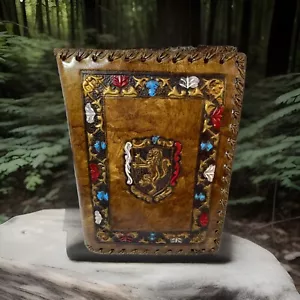 Vintage Embossed Coat Of Arms Notepad And Phonebook Medium Size Folder Book EUC - Picture 1 of 8
