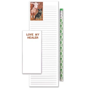 Australian Cattle Dog To Do List Magnetic Shopping Pad Notepad & Pencil Gift Set - Picture 1 of 1