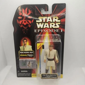 Vtg Star Wars Episode 1 Obi-Wan Kenobi Jedi Knight Hasbro 98 With CommTech Chip - Picture 1 of 3
