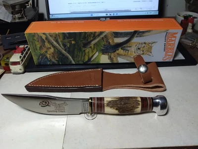 Мраморный нож, деревообработка, 4 7/8» лезвие Orchard Hill Sporting глины рекламы  - Изображение 1 из 4