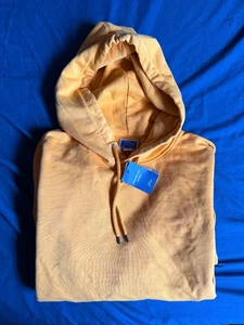 J. Crew Garment-dyed french terry hoodie sweatshirt GOLDEN YELLOW H4578 Large - Picture 1 of 3