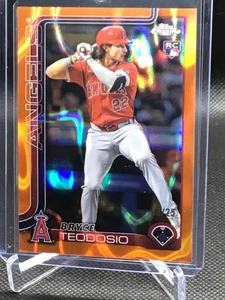 2025 Topps Chrome Bryce Teodosio Orange Lava /25 #198 (RC) SSP - Picture 1 of 2
