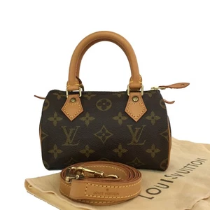 Bolso de mano Louis Vuitton mini rápido con monograma con correa para el hombro marrón/2BG5232 - Imagen 1 de 12