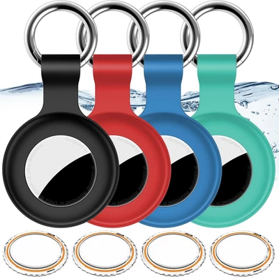 4Pack,Compatible with Airtag Holder Case with Keychain IPX8 Waterproof,Shockproo - Image 1 of 4