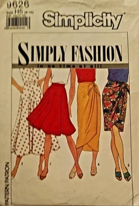 Vtg Simplicity 9626 Pattern Circle Or Sarong Skirts Sizes 14 Cut Complete  - Picture 1 of 2
