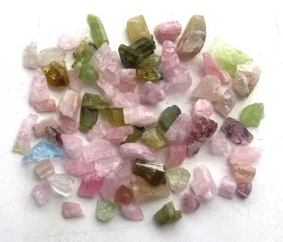 Turmalin rosa und grün, Afghanistan, 50 Ct. Rohedelsteine (E2961) - Bild 1 von 3