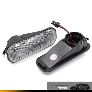 2 Pcs Clear Lens Amber Led Fender Side-Marker Lamp For 96-01 Civic,EK,EJ - Picture 1 of 12